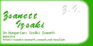 zsanett izsaki business card